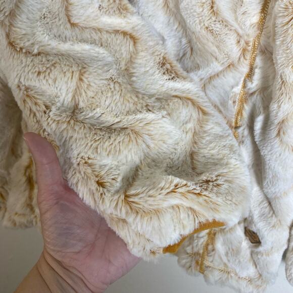 Simply Southern Size M Ripple Fleece Quarter Zip Pullover Orange Cream Soft Cozy - Picture 4 of 13